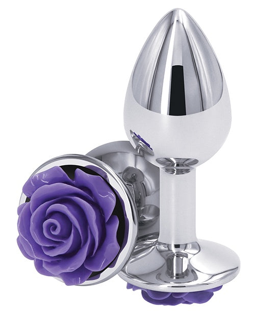 Chrome Plug With Rose  FB Boutique