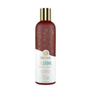 Dona Essential Massage Oil Lubricants Dona by JO Peppermint and Eucalyptus 