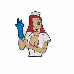 Geeky Mistresses and Subs Enamel Pins Bachelorette & Novelty Geeky & Kinky Jessica Rabbit Nurse 
