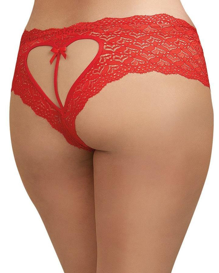Heart Cut Out Lace Panty