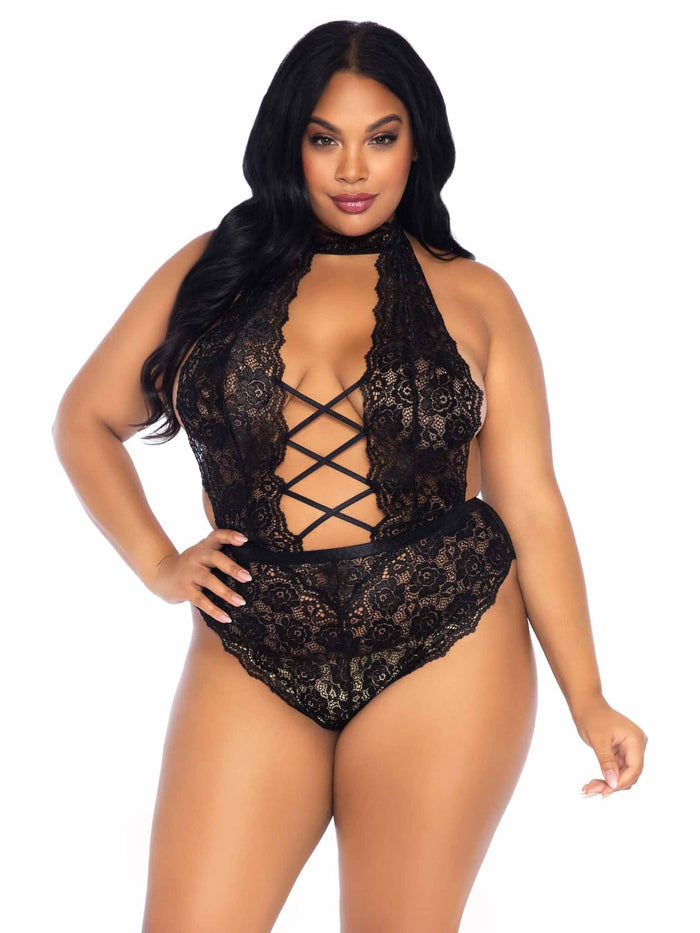 Insatiable Crotchless Lace Teddy
