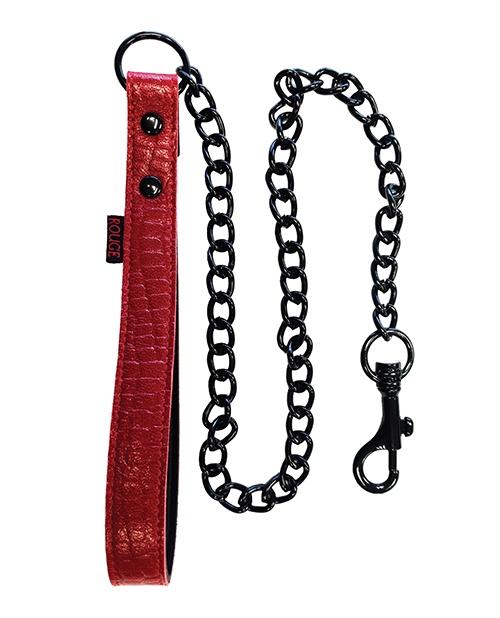 Leather Handle Dog Chain