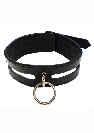 Leather O-Ring Collar w/Cut Outs BDSM > Collars Rouge Black 