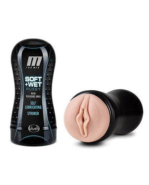M for Men Soft and Wet Pussy with Pleasure Orbs Masturbation Sleeves Blush Novelties 