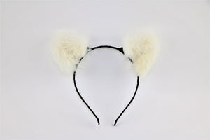 Mink Fur Cat Ears Lingerie & Clothing > Accessories Touch of Fur White 
