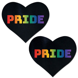 Pastease Rainbow Pride Pasties Lingerie & Clothing > Accessories Pastease Rainbow PRIDE Black Hearts 