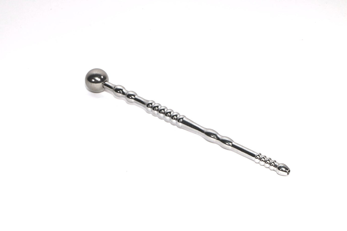 Penis Plug Hollow Ribbed Stainless Steel with Detachable Ball image