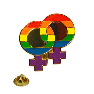 Rainbow Double Female Pin Bachelorette & Novelty Gaysentials 