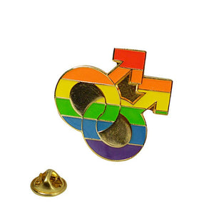 Rainbow Double Male Pin Bachelorette & Type_LGBTQ+ Gaysentials 