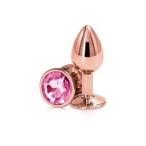 Rear Assets Rose Gold Metal Plug Anal Toys NS Novelties Small Pink Round