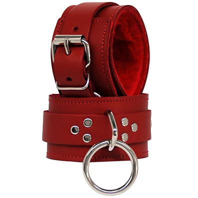 Red Leather Red Fleece Restraints