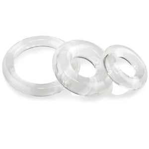 Screaming O 3 Pack Assort Rings Erection Rings Screaming O Clear 