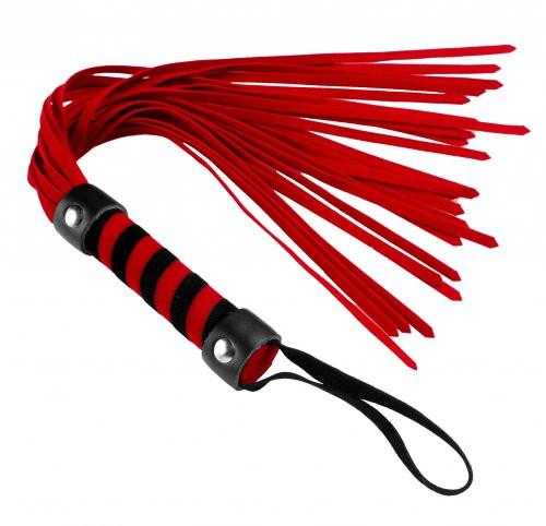 Short Faux Suede Flogger Red