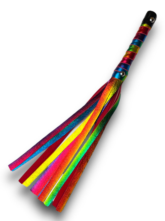 18" Metallic Rainbow Flogger