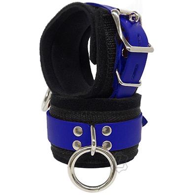Set of 4 Black SOFT PADDED FLEECE Wrist and Ankle Cuffs Restraints