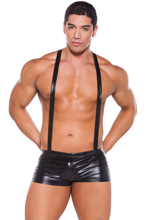 Wet Look Suspender Shorts Lingerie & Clothing > For Men Zeus by Allure Lingerie 